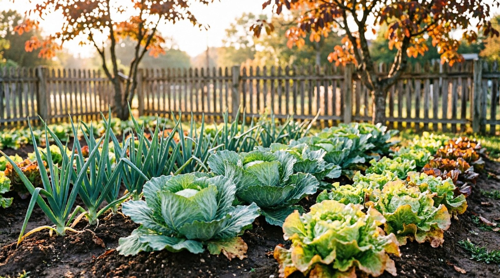 Légumes d'automne dans un potager extérieur